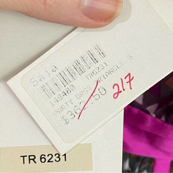 Saja 100% Silk Sleeveless Pink Brown Dress Size 8 - Picture 8 of 12